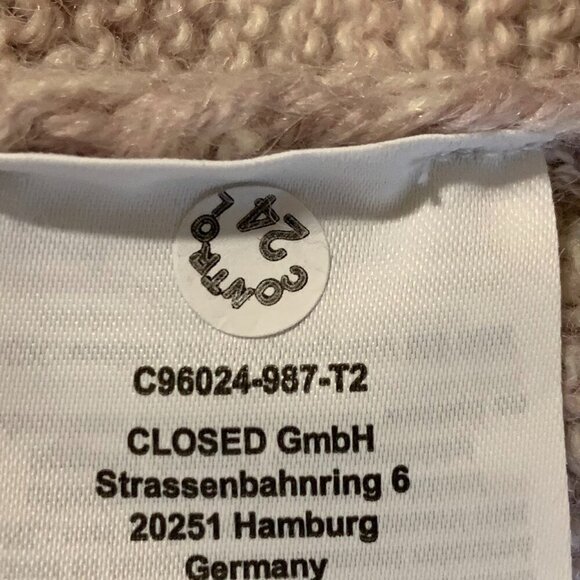 Closed Women's Knitted Italian Yarn Alpaca Merino Wool Blend Hoodie Size XS - Picture 10 of 13